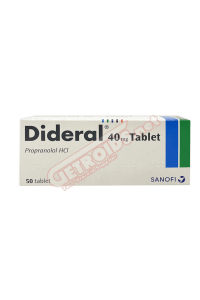 Dideral Propranolol 40 mg 50 Tablets Sanofi