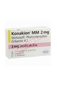 Konakion MM (Vitamin K1) 2mg 5 amps  0.2 ml Roche