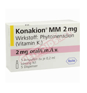 Konakion MM (Vitamin K1) 2mg 5 amps 0.2 ml Roche Konakion MM (Vitamin K1) 2mg 5 amps 0.2 ml Roche