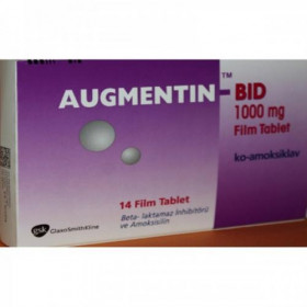 Augmentin Glaxosmithkline 14 Tabs 1000 Mg 